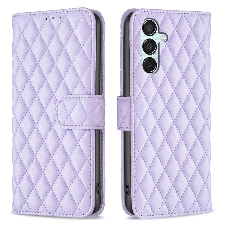 BINFEN COLOR BF Style-14 For Samsung Galaxy M15 5G Magnetic Case Leather Card Slots Phone Protector