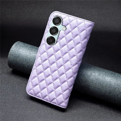 BINFEN COLOR BF Style-14 For Samsung Galaxy M15 5G Magnetic Case Leather Card Slots Phone Protector