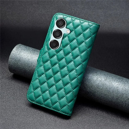 BINFEN COLOR BF Style-14 For Samsung Galaxy M15 5G Magnetic Case Leather Card Slots Phone Protector