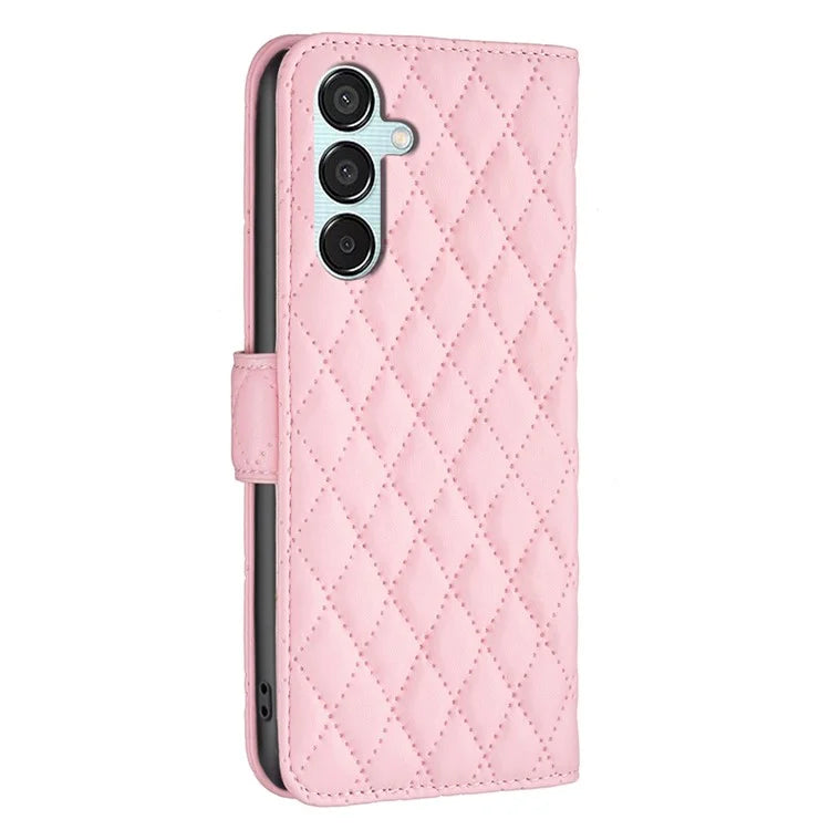 BINFEN COLOR BF Style-14 For Samsung Galaxy M15 5G Magnetic Case Leather Card Slots Phone Protector
