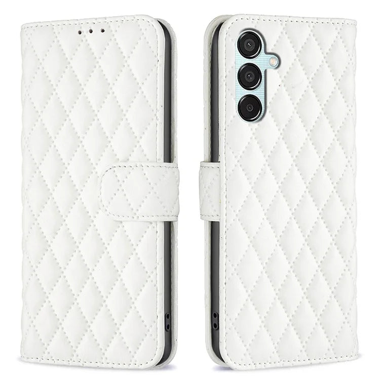 BINFEN COLOR BF Style-14 For Samsung Galaxy M15 5G Magnetic Case Leather Card Slots Phone Protector