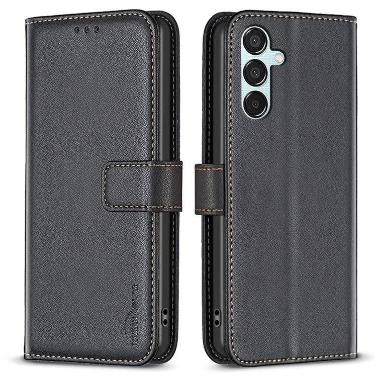 BINFEN COLOR BF17 For Samsung Galaxy M15 5G Case Magnetic Closing Drop-proof Phone Wallet Cover