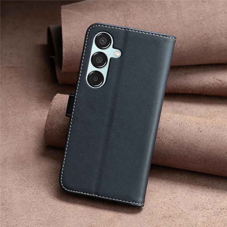 BINFEN COLOR BF17 For Samsung Galaxy M15 5G Case Magnetic Closing Drop-proof Phone Wallet Cover
