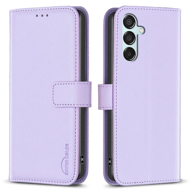 BINFEN COLOR BF17 For Samsung Galaxy M15 5G Case Magnetic Closing Drop-proof Phone Wallet Cover