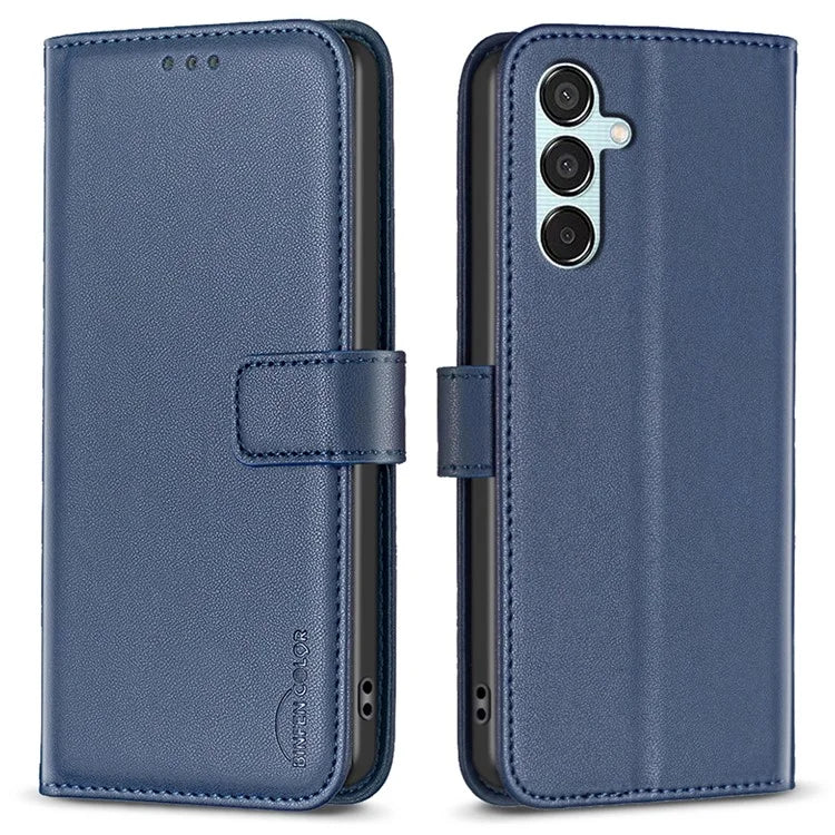 BINFEN COLOR BF17 For Samsung Galaxy M15 5G Case Magnetic Closing Drop-proof Phone Wallet Cover