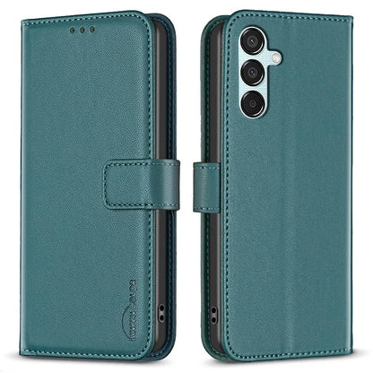 BINFEN COLOR BF17 For Samsung Galaxy M15 5G Case Magnetic Closing Drop-proof Phone Wallet Cover