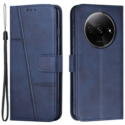 For Xiaomi Redmi A3 Case Calf Texture Leather Wallet Phone Cover with Folio Stand
