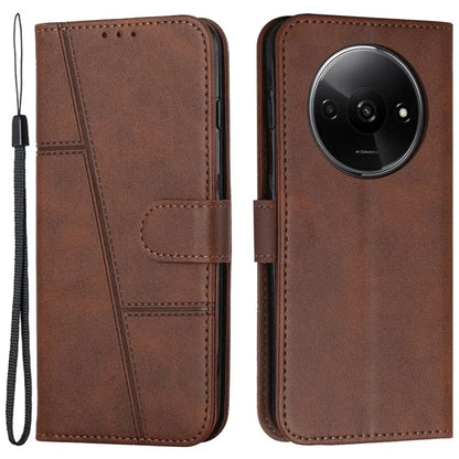 For Xiaomi Redmi A3 Case Calf Texture Leather Wallet Phone Cover with Folio Stand