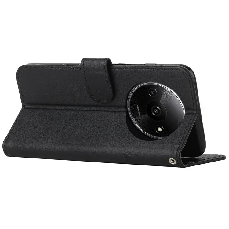 For Xiaomi Redmi A3 Case Calf Texture Leather Wallet Phone Cover with Folio Stand