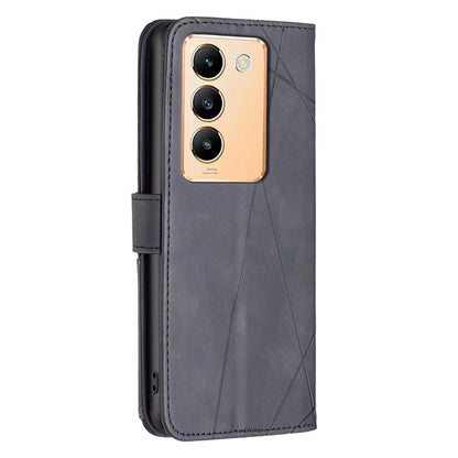 BINFEN COLOR BF05 For vivo Y200e 5G Wallet Case Geometric Imprinted Cell Phone Cover