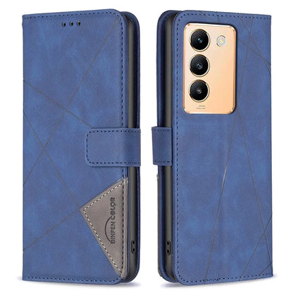 BINFEN COLOR BF05 For vivo Y200e 5G Wallet Case Geometric Imprinted Cell Phone Cover