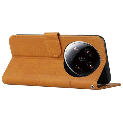 For Xiaomi 14 Ultra Case Viewing Stand Flip Leather Phone Cover with Strap
