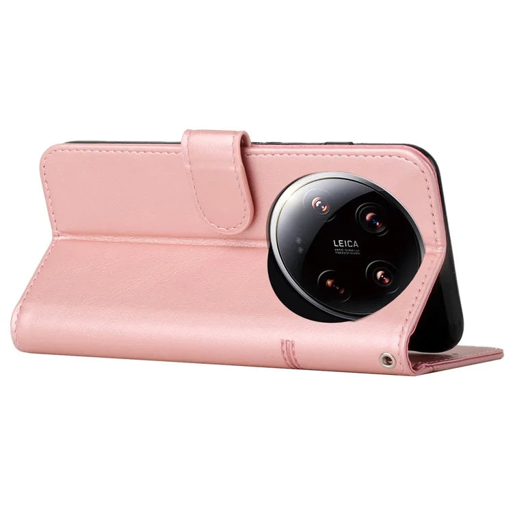 For Xiaomi 14 Ultra Case Viewing Stand Flip Leather Phone Cover with Strap