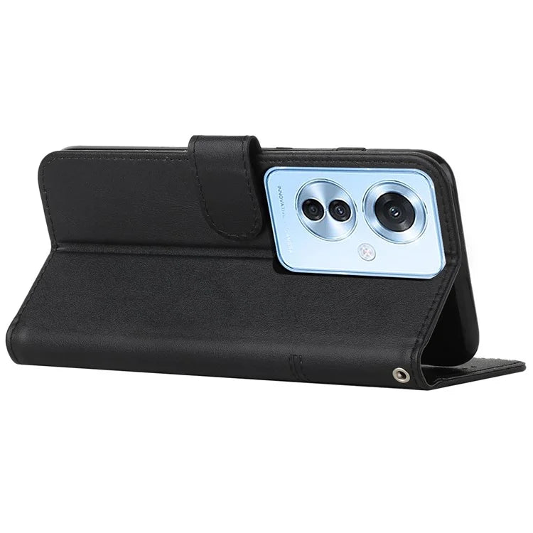 For Oppo Reno11 F 5G / F25 Pro 5G Case PU Leather Calf Texture Phone Cover with 3 Card Holder