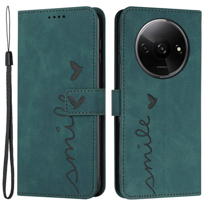 For Xiaomi Redmi A3 Case Heart Shockproof Leather Flip Handbag Phone Cover