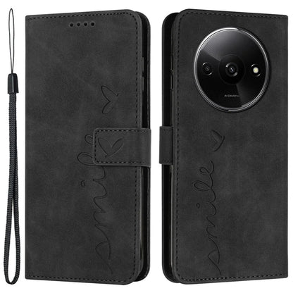 For Xiaomi Redmi A3 Case Heart Shockproof Leather Flip Handbag Phone Cover