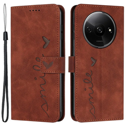 For Xiaomi Redmi A3 Case Heart Shockproof Leather Flip Handbag Phone Cover