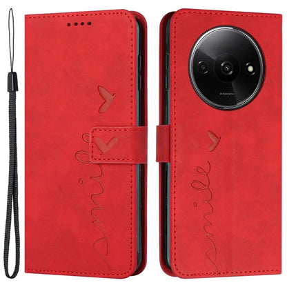 For Xiaomi Redmi A3 Case Heart Shockproof Leather Flip Handbag Phone Cover