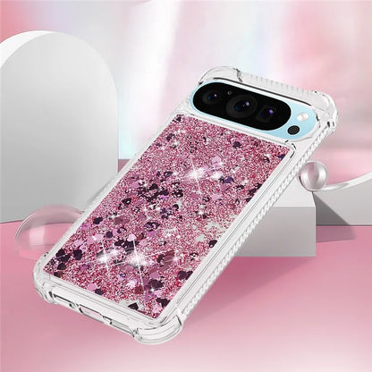 YB Quicksand Series-1 For Google Pixel 9 Case Sequins Liquid Protective TPU Phone Cover