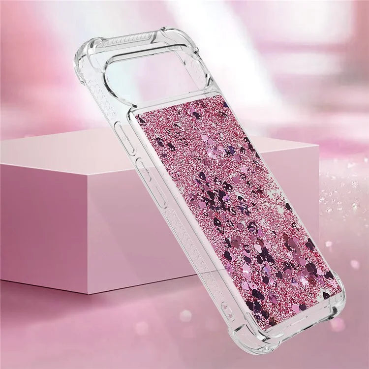 YB Quicksand Series-1 For Google Pixel 9 Case Sequins Liquid Protective TPU Phone Cover