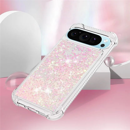 YB Quicksand Series-1 For Google Pixel 9 Case Sequins Liquid Protective TPU Phone Cover