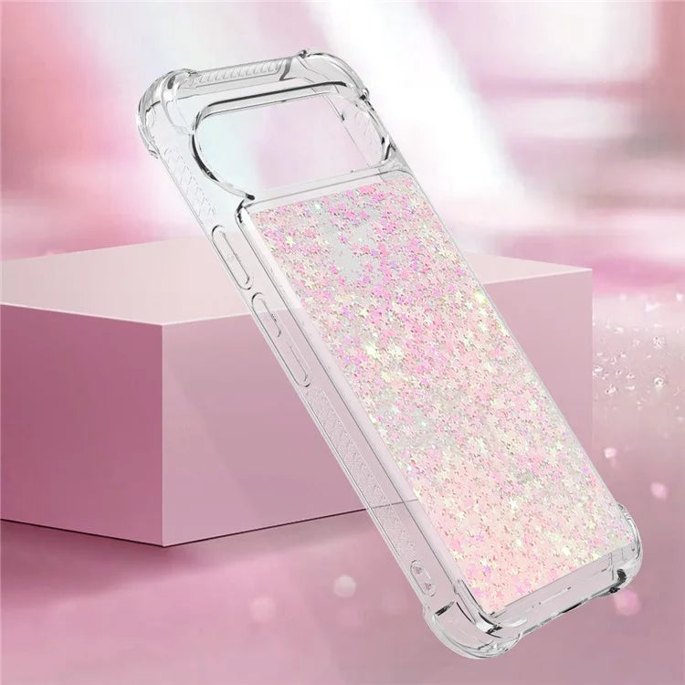 YB Quicksand Series-1 For Google Pixel 9 Case Sequins Liquid Protective TPU Phone Cover