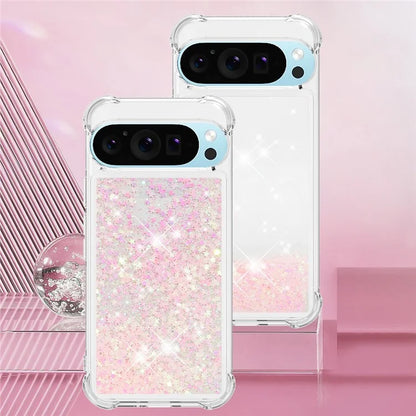YB Quicksand Series-1 For Google Pixel 9 Case Sequins Liquid Protective TPU Phone Cover