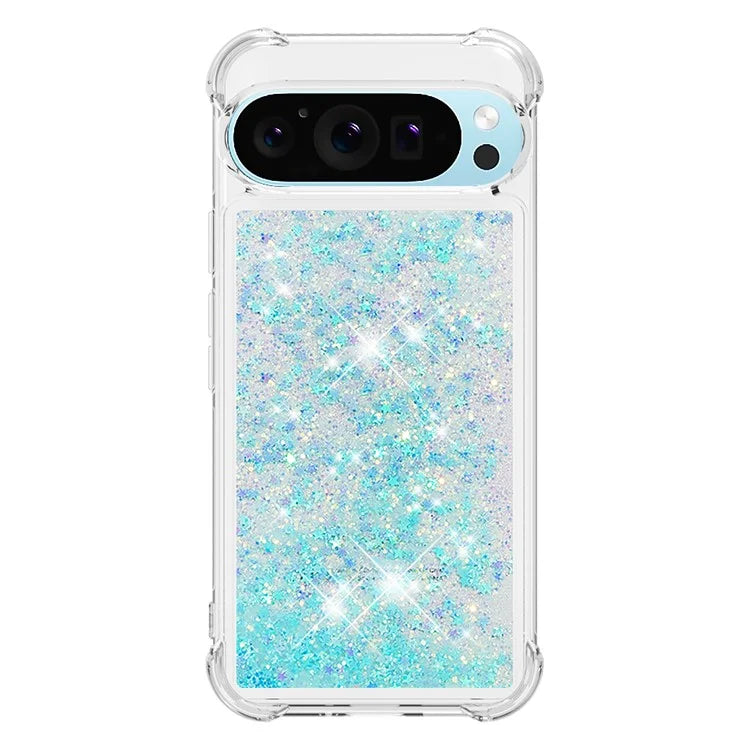 YB Quicksand Series-1 For Google Pixel 9 Case Sequins Liquid Protective TPU Phone Cover