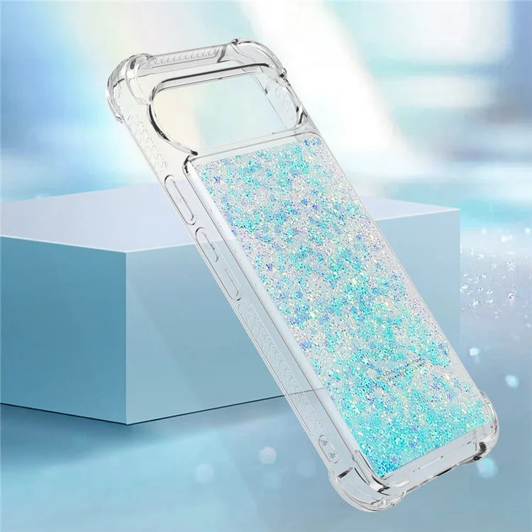 YB Quicksand Series-1 For Google Pixel 9 Case Sequins Liquid Protective TPU Phone Cover