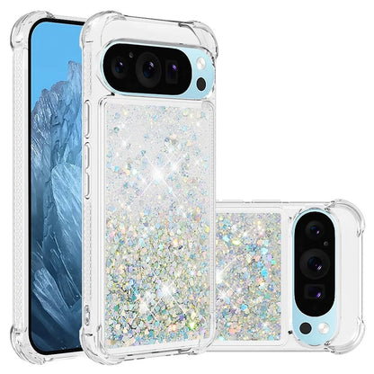 YB Quicksand Series-1 For Google Pixel 9 Case Sequins Liquid Protective TPU Phone Cover