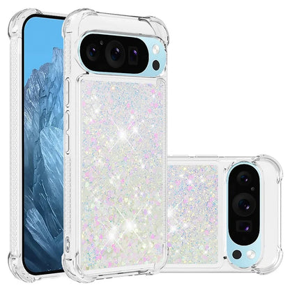 YB Quicksand Series-1 For Google Pixel 9 Case Sequins Liquid Protective TPU Phone Cover