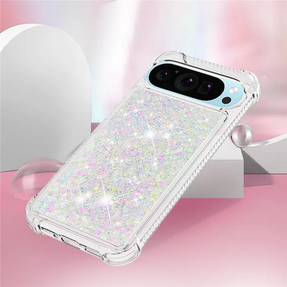 YB Quicksand Series-1 For Google Pixel 9 Case Sequins Liquid Protective TPU Phone Cover