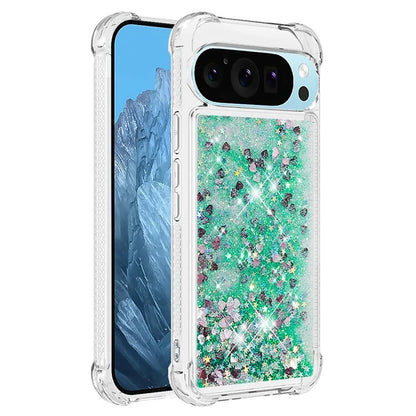 YB Quicksand Series-1 For Google Pixel 9 Case Sequins Liquid Protective TPU Phone Cover