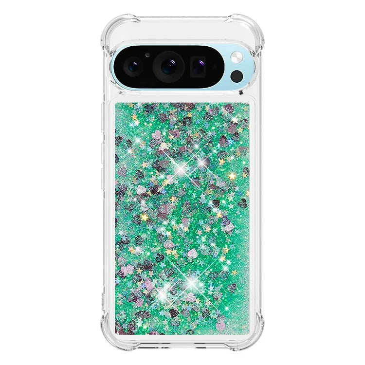 YB Quicksand Series-1 For Google Pixel 9 Case Sequins Liquid Protective TPU Phone Cover