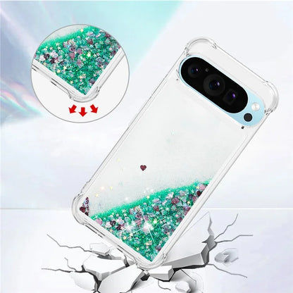 YB Quicksand Series-1 For Google Pixel 9 Case Sequins Liquid Protective TPU Phone Cover