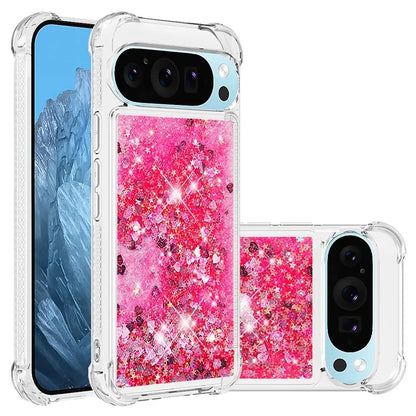 YB Quicksand Series-1 For Google Pixel 9 Case Sequins Liquid Protective TPU Phone Cover