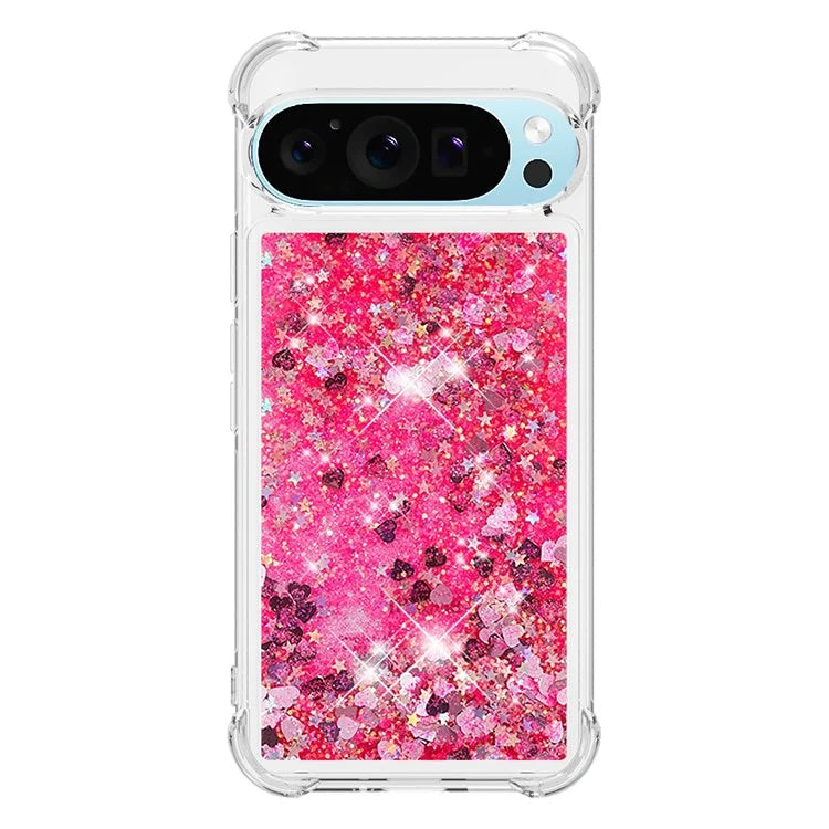 YB Quicksand Series-1 For Google Pixel 9 Case Sequins Liquid Protective TPU Phone Cover