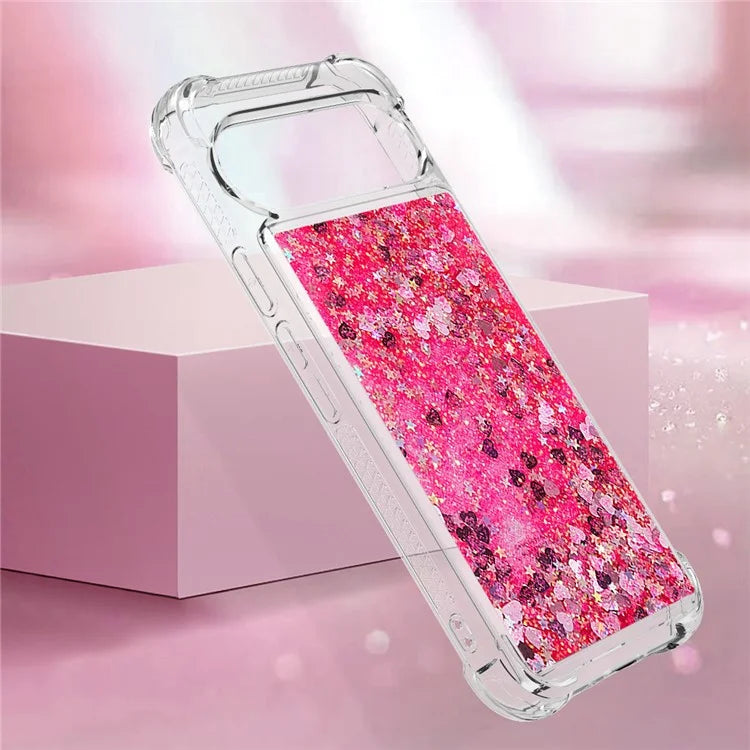 YB Quicksand Series-1 For Google Pixel 9 Case Sequins Liquid Protective TPU Phone Cover