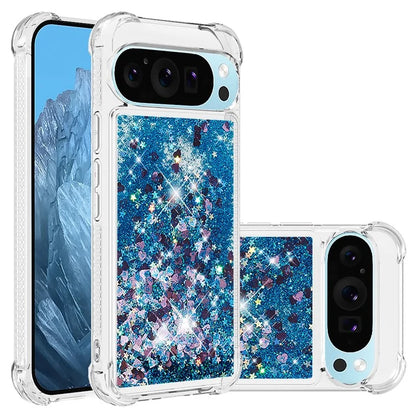 YB Quicksand Series-1 For Google Pixel 9 Case Sequins Liquid Protective TPU Phone Cover