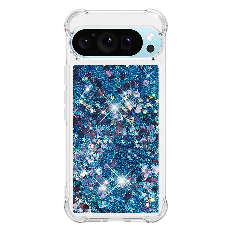 YB Quicksand Series-1 For Google Pixel 9 Case Sequins Liquid Protective TPU Phone Cover