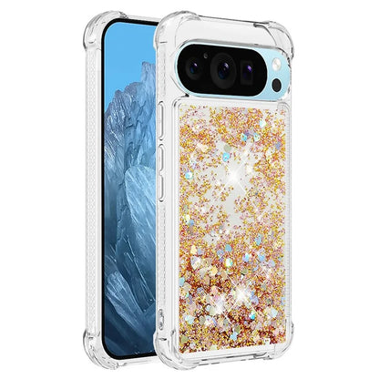 YB Quicksand Series-1 For Google Pixel 9 Case Sequins Liquid Protective TPU Phone Cover