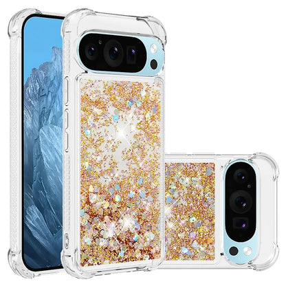 YB Quicksand Series-1 For Google Pixel 9 Case Sequins Liquid Protective TPU Phone Cover