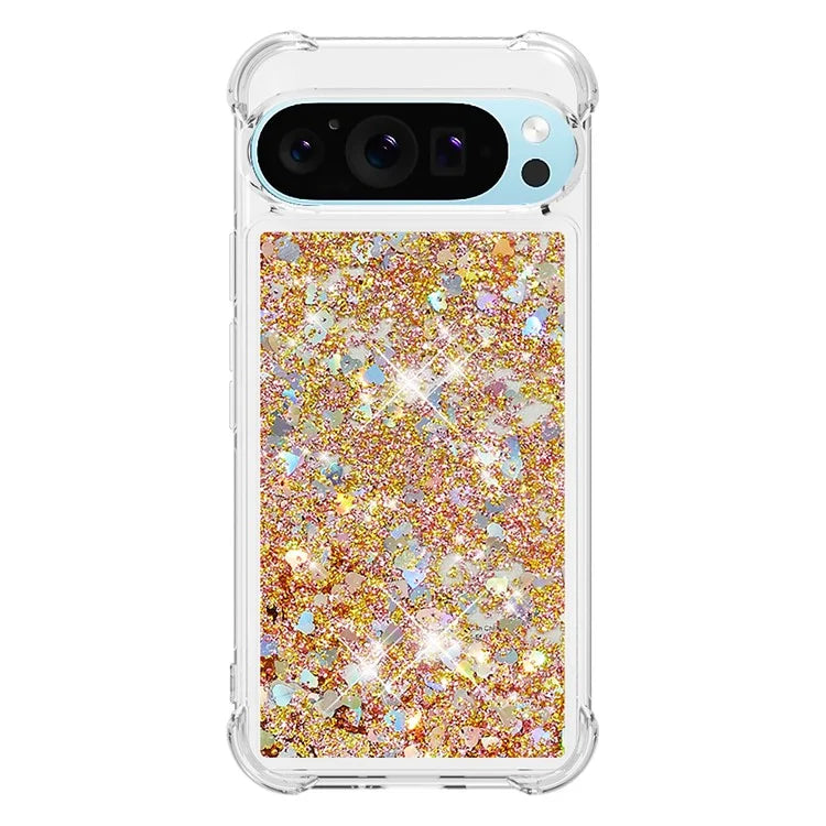 YB Quicksand Series-1 For Google Pixel 9 Case Sequins Liquid Protective TPU Phone Cover