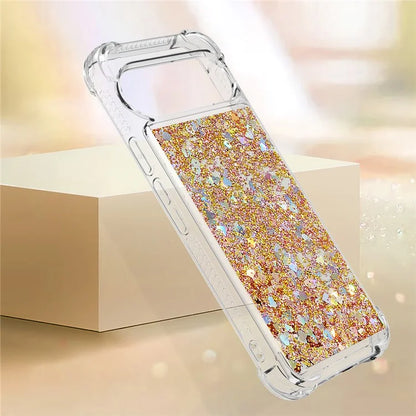 YB Quicksand Series-1 For Google Pixel 9 Case Sequins Liquid Protective TPU Phone Cover