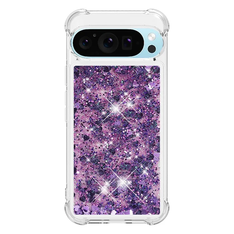 YB Quicksand Series-1 For Google Pixel 9 Case Sequins Liquid Protective TPU Phone Cover