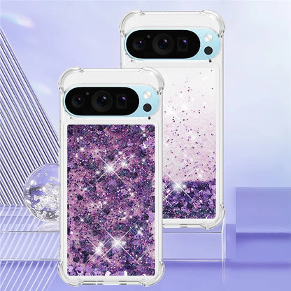 YB Quicksand Series-1 For Google Pixel 9 Case Sequins Liquid Protective TPU Phone Cover