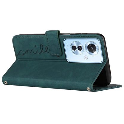 For Oppo Reno11 F 5G / F25 Pro 5G Case Imprinted Love Heart Leather Stand Phone Cover