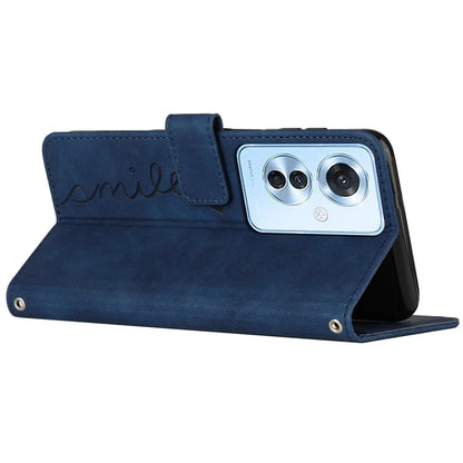 For Oppo Reno11 F 5G / F25 Pro 5G Case Imprinted Love Heart Leather Stand Phone Cover