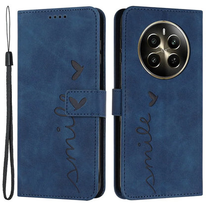 For Realme 12 Pro 5G / 12 Pro+ 5G Case Skin-touch Leather Flip Stand View Phone Cover with Strap