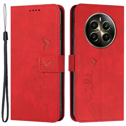 For Realme 12 Pro 5G / 12 Pro+ 5G Case Skin-touch Leather Flip Stand View Phone Cover with Strap